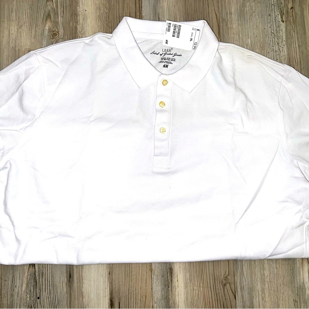 Men’s XL White Polo Shirt H&M